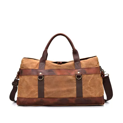 Waterproof oil wax canvas handbag