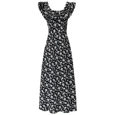 Fashion Personality Ruffled Floral Dress Women