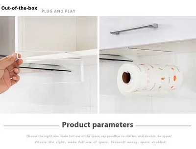 Simple Punch-free Cabinet Roll Stand Hanging Rod