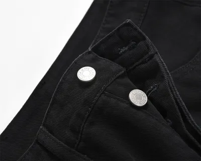 Loose Wide Leg Jeans Men's Solid Color