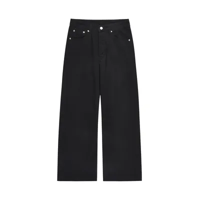 Loose Wide Leg Jeans Men's Solid Color