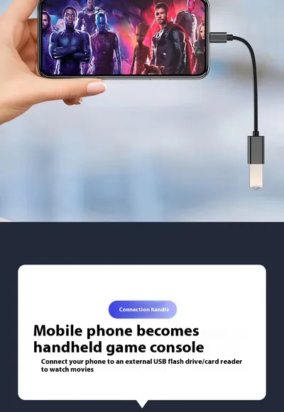 OTG USB Adapter Cable Phone Fast Charge Car Read USB Drive