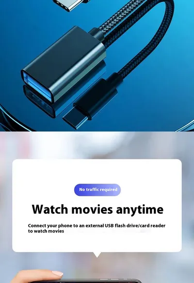 OTG USB Adapter Cable Phone Fast Charge Car Read USB Drive
