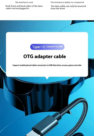 OTG USB Adapter Cable Phone Fast Charge Car Read USB Drive