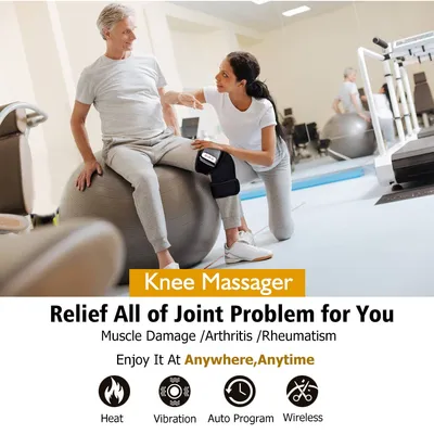 Electric Infrared Heating Knee Massager Wrap Elbow Joint Support Vibration Therapy Physiotherapy Machine Pain Relief Massageador