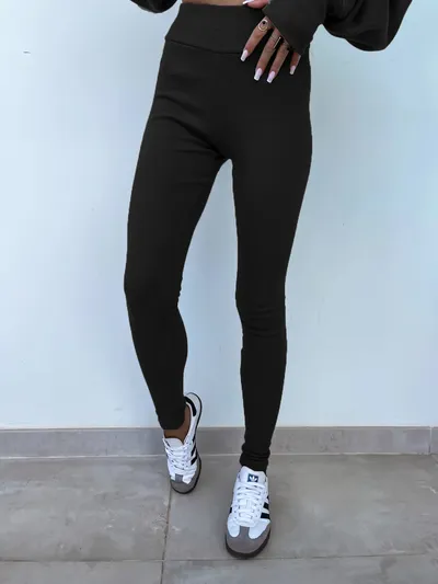Sweater Suit Women's Casual Loose Long Sleeve Crew Neck Split Top Tight Trousers