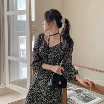 Fashion Women Slim Fit Slit Dress