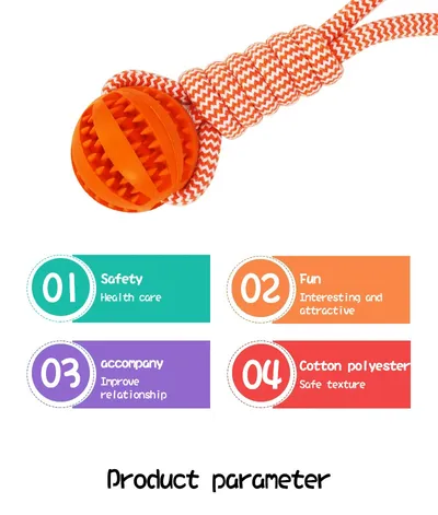 Dog Toys Balls Interactive Treat Rope Rubber Leaking Balls For Small Medium Dogs Chewing Bite Resistant Pet Tooth Cleaning
