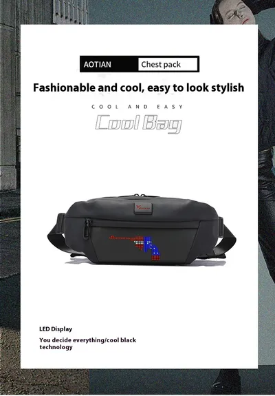 LED Smart Waist Bag Outdoor Sports Billboard Mobile Display