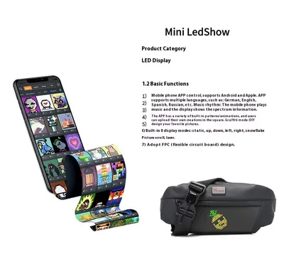 LED Smart Waist Bag Outdoor Sports Billboard Mobile Display