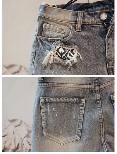 Men's Fashion Casual Ripped Denim Shorts