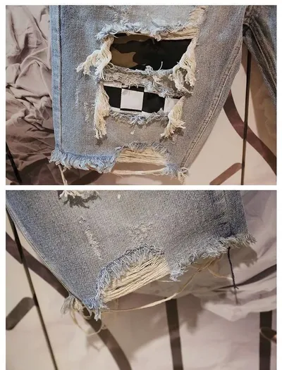 Men's Fashion Casual Ripped Denim Shorts