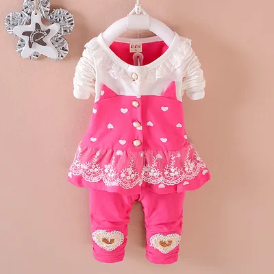 BibiCola Baby Girls Clothing Sets Toddle Tracksuits Kids Tops   Pants 2pcs Tracksuits Kids Girls Clothes Baby Girl Clothes Set