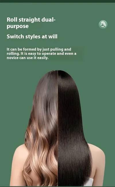 Hair Curler And Straightener Dual-use Hair Straightener Straight White Wind Plastic Curly Hair