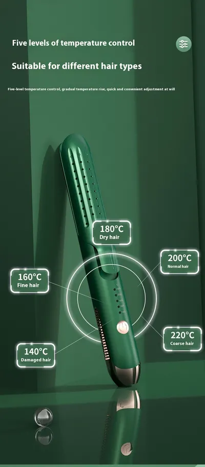 Hair Curler And Straightener Dual-use Hair Straightener Straight White Wind Plastic Curly Hair