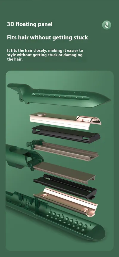 Hair Curler And Straightener Dual-use Hair Straightener Straight White Wind Plastic Curly Hair