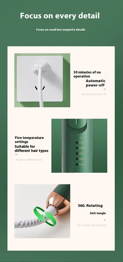 Hair Curler And Straightener Dual-use Hair Straightener Straight White Wind Plastic Curly Hair