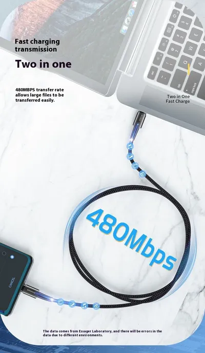 PD100W Fast Charge Data Cable For Mobile Phone Tablet Typec Fast Charging