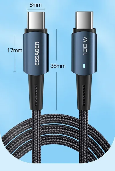 PD100W Fast Charge Data Cable For Mobile Phone Tablet Typec Fast Charging