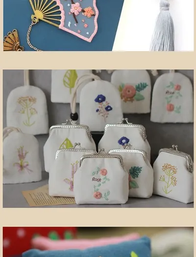 Handmade Polyester Cotton Crossthread Embroidery Wiring