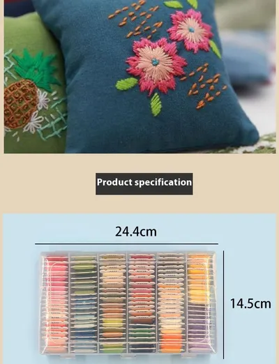 Handmade Polyester Cotton Crossthread Embroidery Wiring