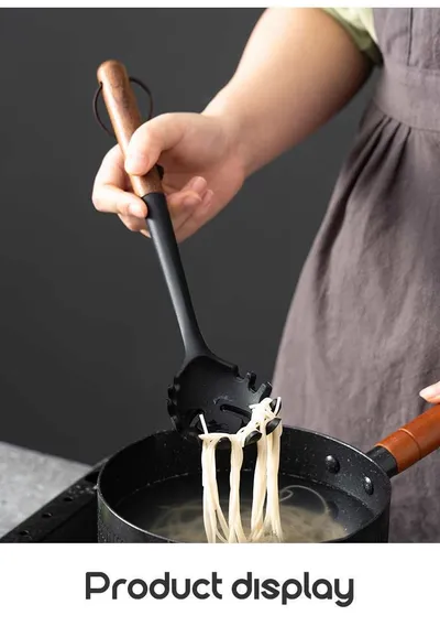 Wooden Handle High Temperature Resistant Spatula Silicone Kitchenware