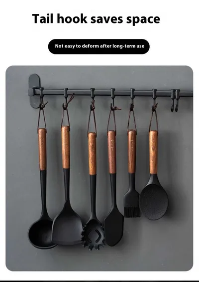 Wooden Handle High Temperature Resistant Spatula Silicone Kitchenware
