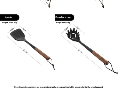 Wooden Handle High Temperature Resistant Spatula Silicone Kitchenware