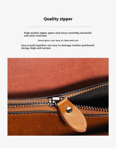 new fashion leather bag leather handbag wax portable single shoulder bag factory Guangzhou one generation