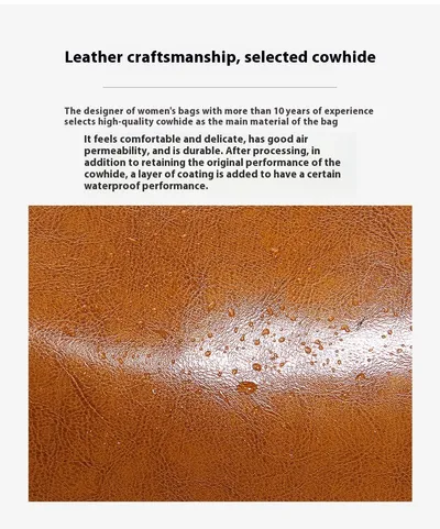 new fashion leather bag leather handbag wax portable single shoulder bag factory Guangzhou one generation