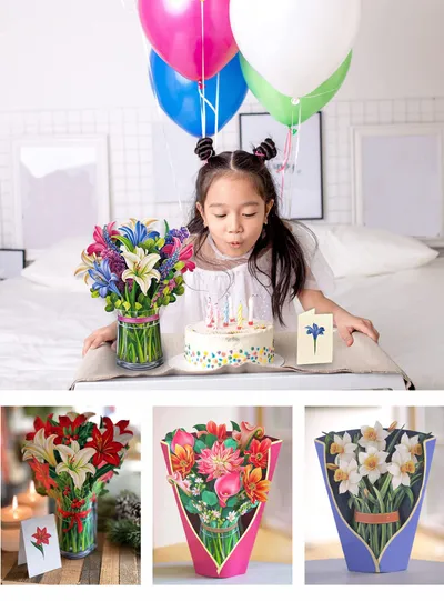 3D Three-dimensional Flower Bridal Bouquet Teacher's Day Paper Carving Crafts