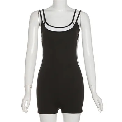 Women's Fashion Sleeveless U-neck Low-cut Jumpsuit