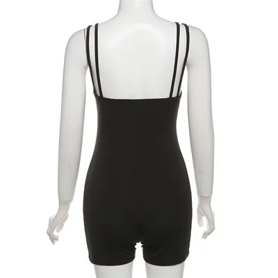Women's Fashion Sleeveless U-neck Low-cut Jumpsuit