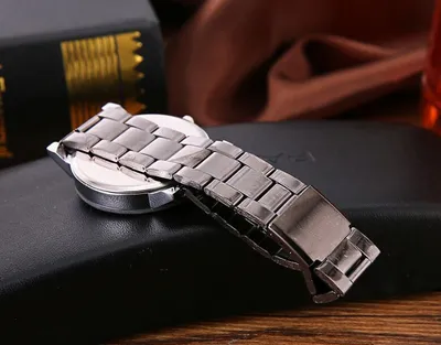 Casual steel belt men's watch couple watch