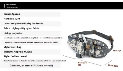 Men's Outdoor Multi-purpose Sports Waterproof Waist Bag