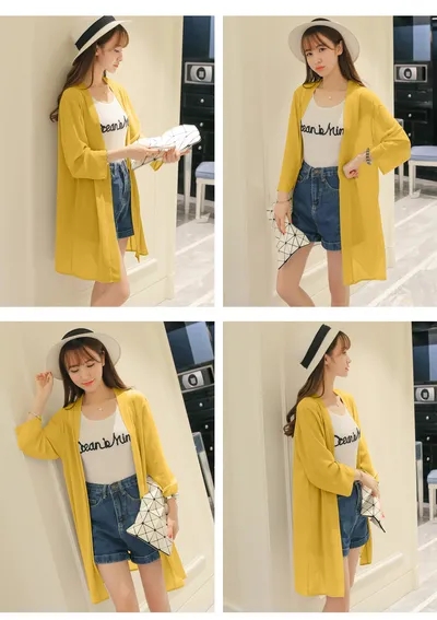 Beach Sun Protection Clothing Holiday Thin Summer Clothing Printed Cardigan Jacket