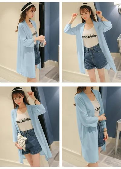 Beach Sun Protection Clothing Holiday Thin Summer Clothing Printed Cardigan Jacket