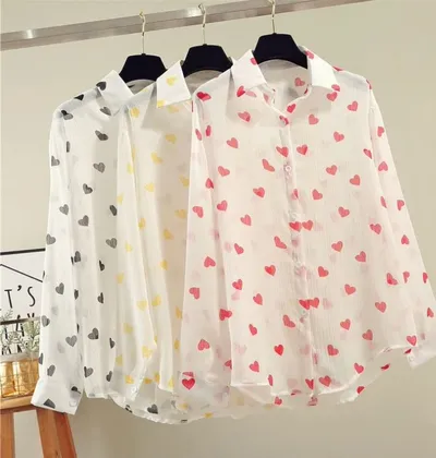 Beach Sun Protection Clothing Holiday Thin Summer Clothing Printed Cardigan Jacket