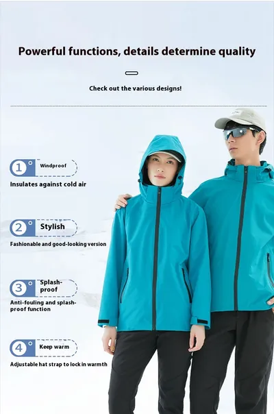 Single Layer Shell Jacket Outdoor Sports Waterproof Windproof Jacket