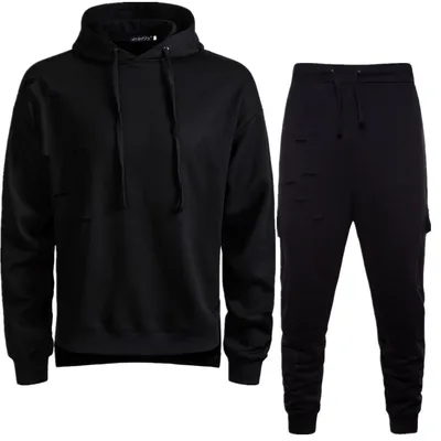 Sweater Suit Sports And Leisure Men's Ripped Suit
