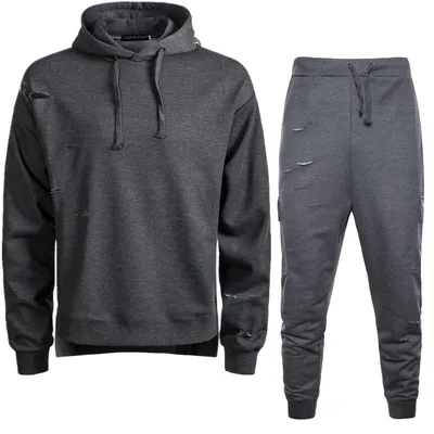 Sweater Suit Sports And Leisure Men's Ripped Suit