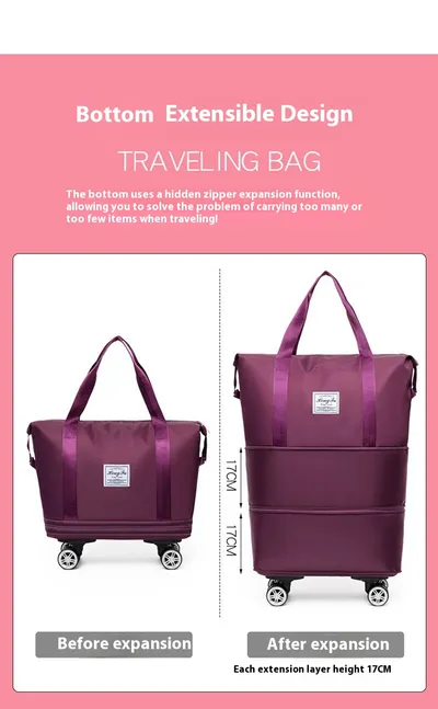 Double-layer Extended Large Capacity Travel Bag Dry Wet Separation Lightweight Maternity Package