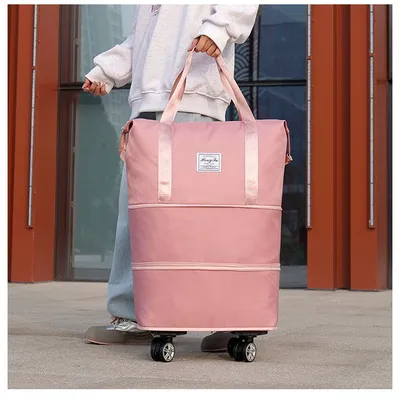 Double-layer Extended Large Capacity Travel Bag Dry Wet Separation Lightweight Maternity Package