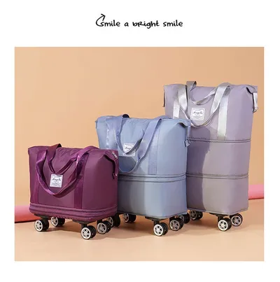 Double-layer Extended Large Capacity Travel Bag Dry Wet Separation Lightweight Maternity Package