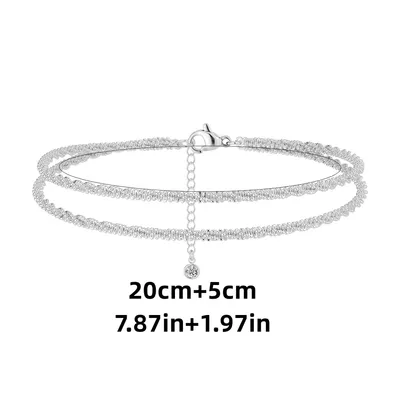 Fashion Trend Sparkling Foot Ornaments Double Layer