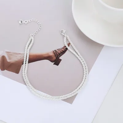 Fashion Trend Sparkling Foot Ornaments Double Layer