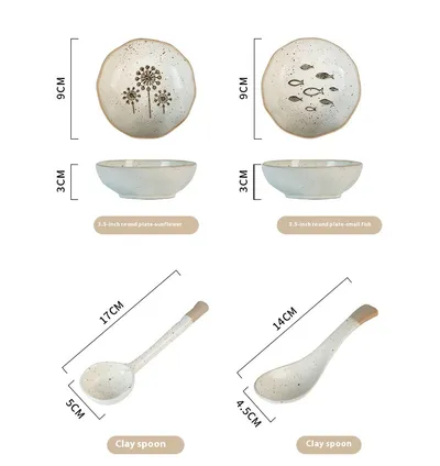 Japanese Household Dish Ceramic Condiment Saucer