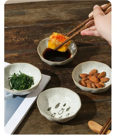 Japanese Household Dish Ceramic Condiment Saucer