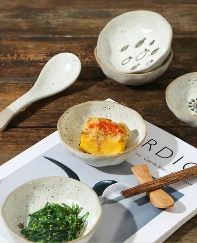 Japanese Household Dish Ceramic Condiment Saucer