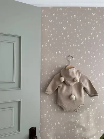 Ins Style Bear Shape Children's Knitted Sweater Baby Jumpsuits